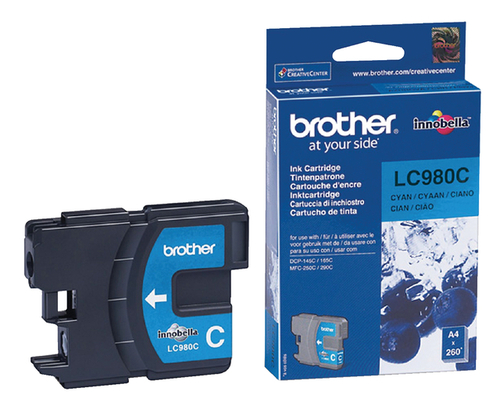 Inktcartridge Brother LC-980C Blauw
