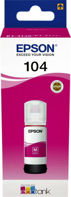 Navulinkt Epson 104 T00P340 Rood