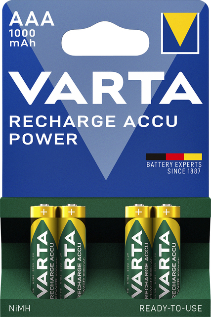 Batterij Oplaadbaar Varta 4Xaaa 1000Mah Ready2Use