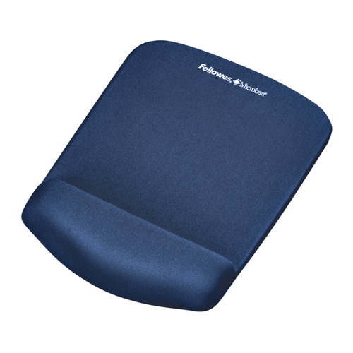 Muismat Met Polssteun Fellowes Plush Touch Blauw