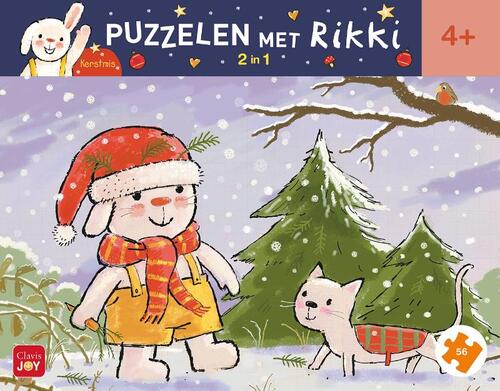 Puzzelen met Rikki. 2-in-1-puzzel Kerstmis