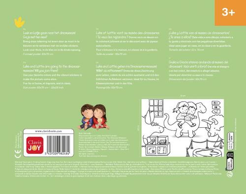 Kleurposter Luuk en Lotje. Het dinomuseum