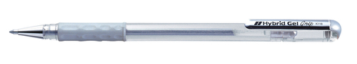 Gelschrijver Pentel K118 Grip Medium Zilver