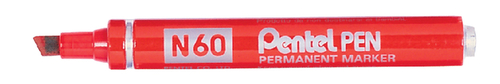Viltstift Pentel N60 Schuin 1.2-6MM Rood