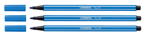 Viltstift Stabilo Pen 68/41 Medium Ultramarijn Blauw