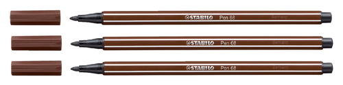 Viltstift Stabilo Pen 68/45 Medium Bruin