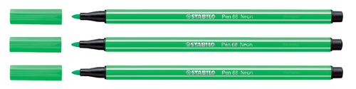 Viltstift Stabilo Pen 68/033 Medium Neon Groen