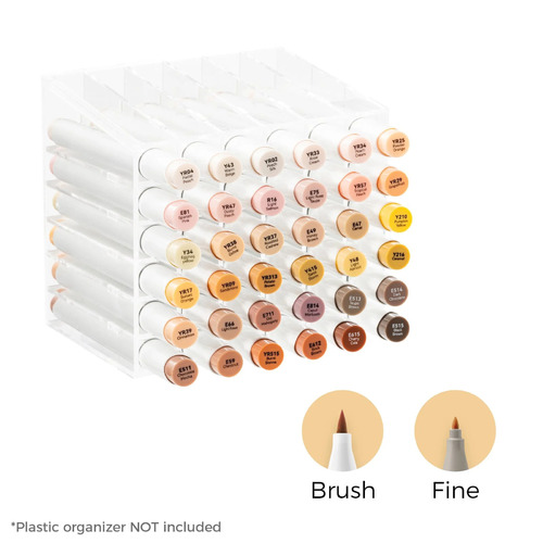 Ohuhu Honolulu B 36 Skin Tone kleuren Alcohol Art Markers Brush & Fine