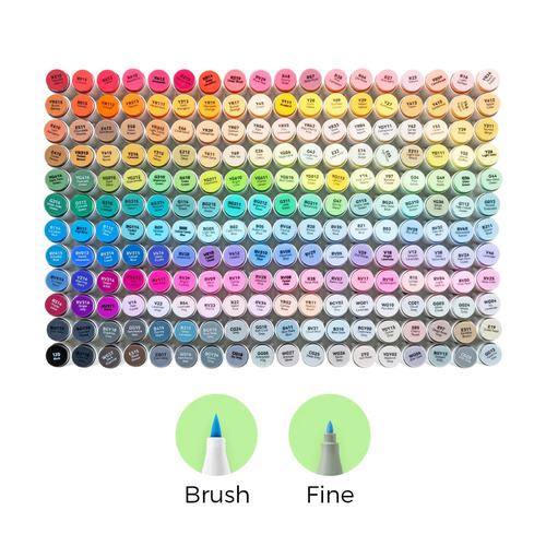 Ohuhu Honolulu B 216 kleuren Alcohol Art Markers Brush & Fine