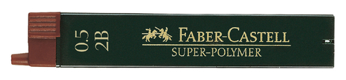 Potloodstift Faber-Castell 2B 0.5MM Super-Polymer Koker À 12 Stuks
