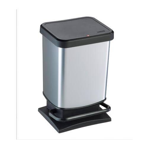 Pedaalemmer - Afvalbak 20 L Paso Zilver Metallic
