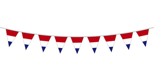 Vlaggenlijn Rood/Wit/Blauw 10 Meter