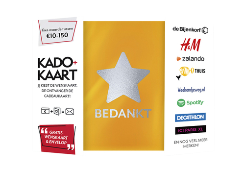 Cadeaukaart Leeg Env Kado+Kaart Dankjew