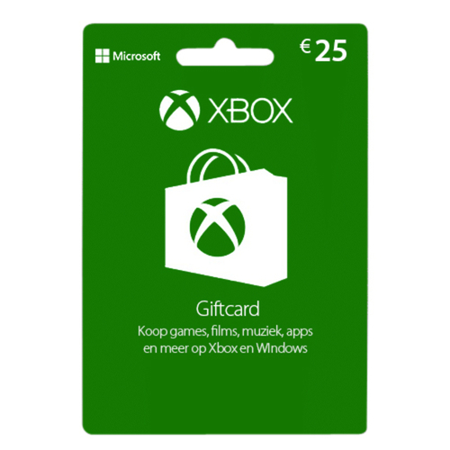 Cadeaukaart + Hangtag Xbox 25