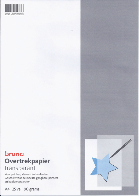 Verzending Kan weerstaan Piepen Papier Bruna 90GR Overtrek Transparant | Kantoorartikel | 796641 | Bruna