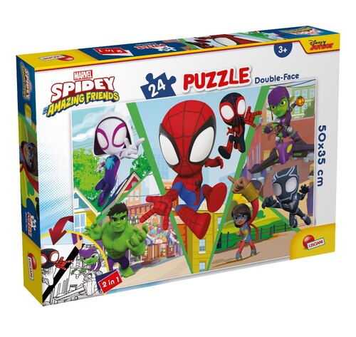Marvel Spidey Amazing Friends Puzzel - Kleurplaat 24 Stukjes