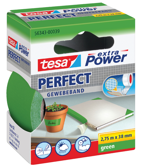 Textieltape Tesa® Extra Power Perfect 2.75MX38MM Groen