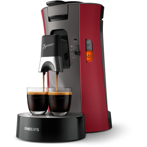 CSA240/90 Philips Senseo Select Koffiepadmachine, diep rood