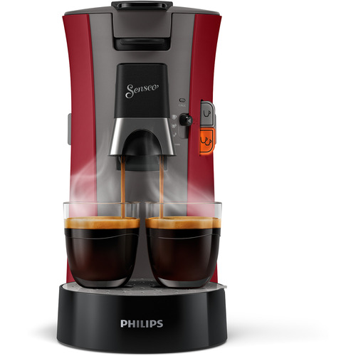 CSA240/90 Philips Senseo Select Koffiepadmachine, diep rood