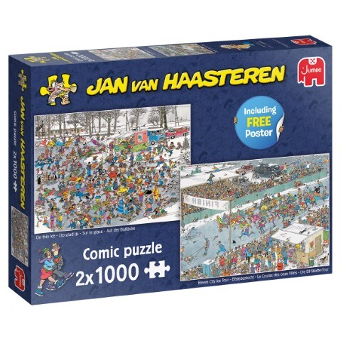 Jan Van Haasteren - Op Glad IJs & Elfstedentocht (2 X 1000 Stukjes)