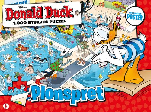 Tijdens ~ mozaïek buiten gebruik Donald Duck Puzzel - Plonspret NW 1000 Stukjes, Donald Duck Puzzel -  Plonspret | Puzzel | 8710841399646 | Bruna