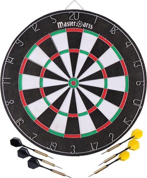 Masterdarts Dartbord met Scorebord  45 cm - Inclusief 6 Pijlen en Marker