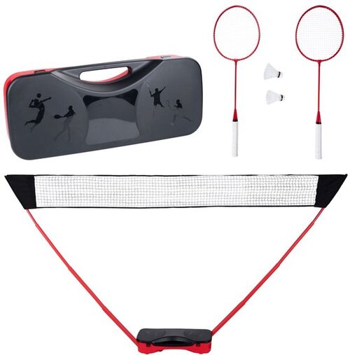 Donnay Badmintonset - Set Voor Twee Personen Incl. Net & Tas