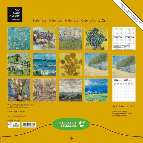 Van Gogh maandkalender 2025, Bekking & Blitz Uitg. Overig