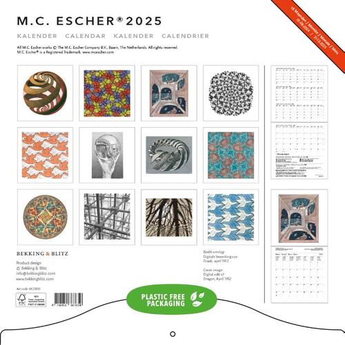 M.C. Escher maandkalender 2025, Bekking & Blitz Uitg. Overig