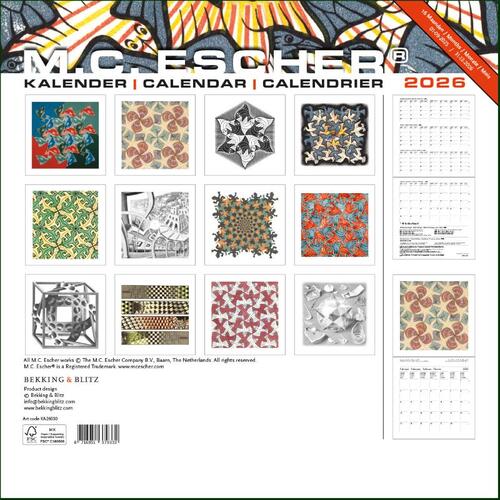 M.C. Escher maandkalender 2026