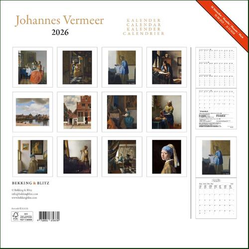 Vermeer maandkalender 2026