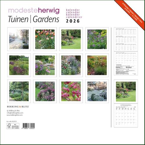 Tuinen - Gardens, Modeste Herwig maandkalender 2026