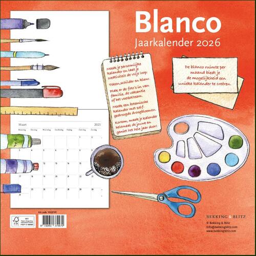 Blanco maandkalender 2026