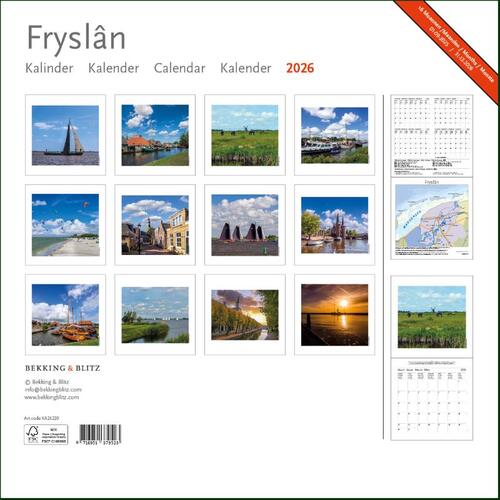 Fryslân maandkalender 2026