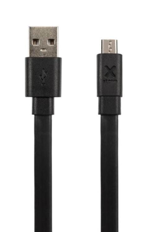 Xtorm Flat USB to Micro USB cable (3m) Black