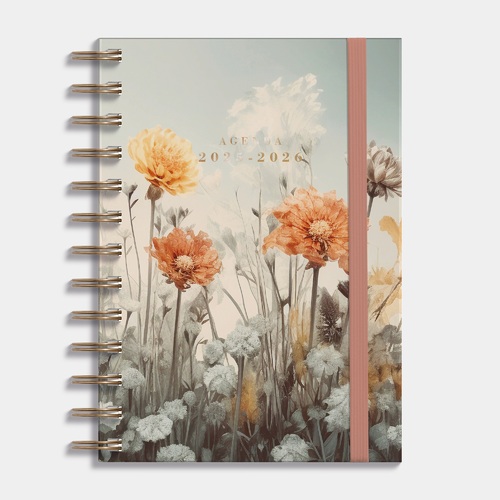 Agenda Spiraal Medium D3 25/26 Veldbloemen