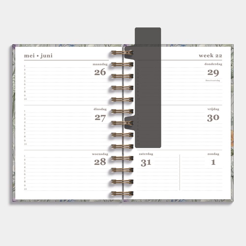 Agenda Spiraal Medium D4 25/26 Weidebloemen