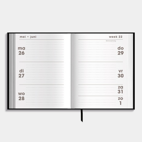 Agenda Pocket A6 D1 25/26 Zwart