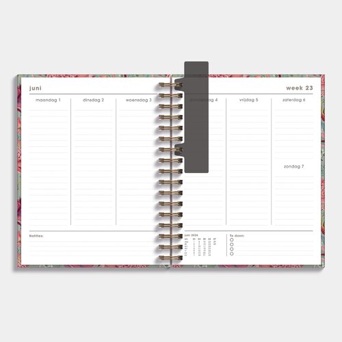 Luxe Weekplanner 2026-2027 A5+ Tropische Bloemen