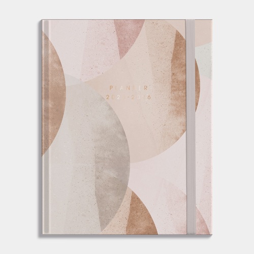 Planner Luxe D5 25/26 Abstract oudroze