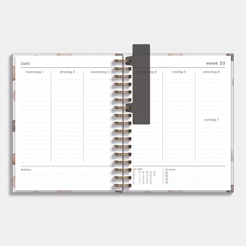 Luxe Weekplanner 2026-2027 A5+ Waterverf Stippen