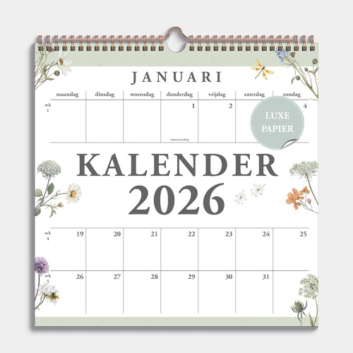 Jaarkalender Weidebloemen 2026