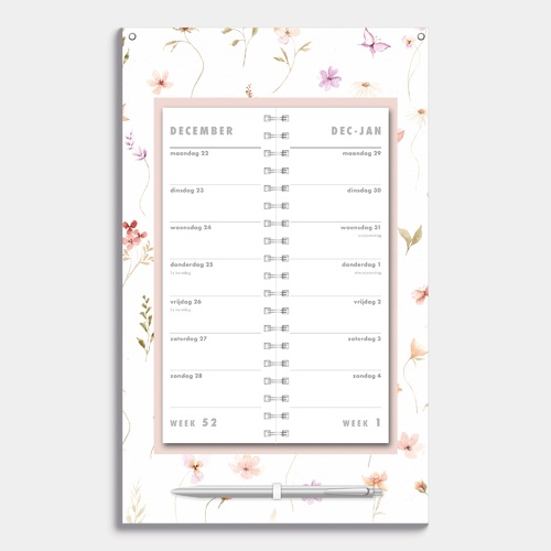 Omslagkalender Aquarel Bloemethjes 2026