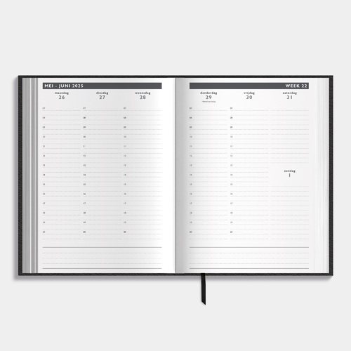 Afsprakenagenda D6 25/26 Lederlook