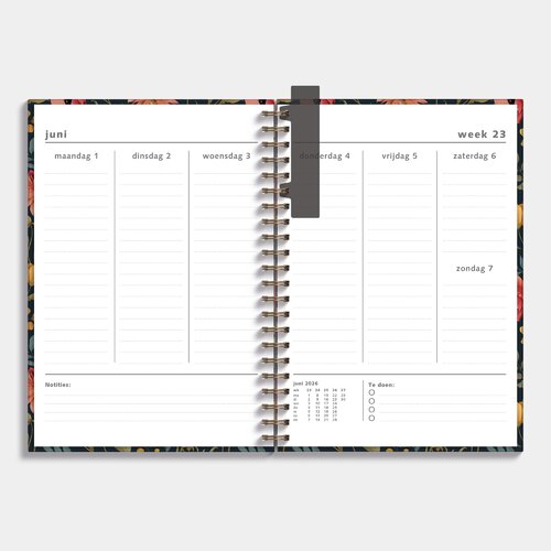 Agenda 2026-2027 A4 Vintage Bloemen