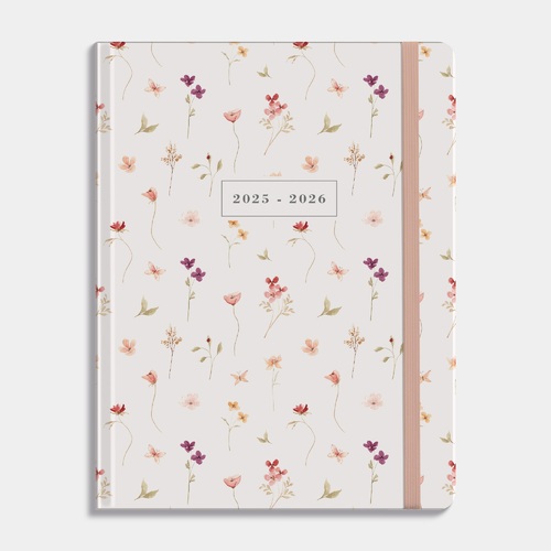 Agenda 18 maanden D1 25/26 Aquarel Bloemetjes