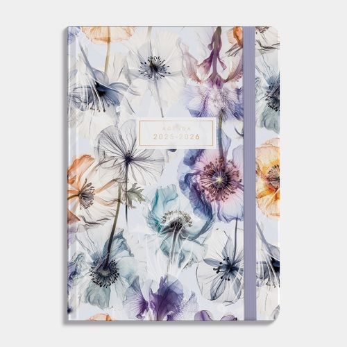 Agenda A5 D1 25/26 Waterverf bloemen