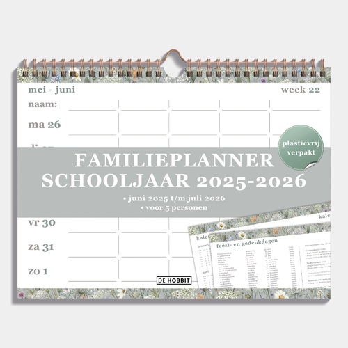 Fam. Planner Spiraal D1 25/26 Weidebloemen