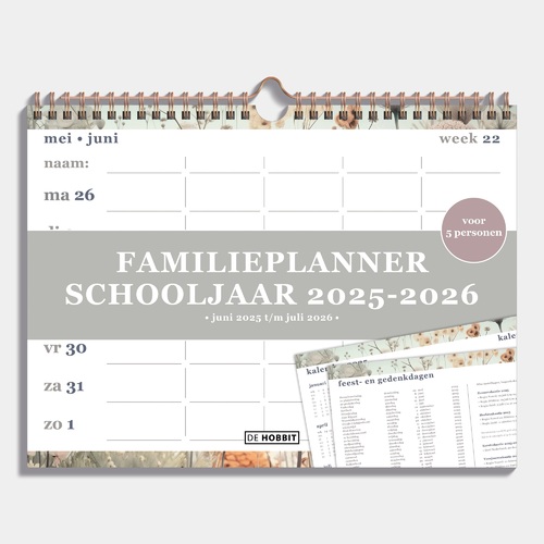 Fam. Planner Spiraal D4 25/26 Veldbloemen
