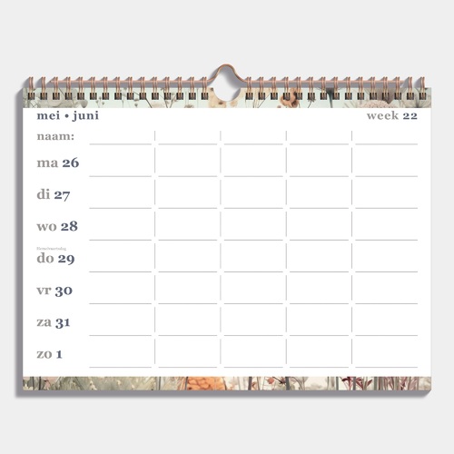 Fam. Planner Spiraal D4 25/26 Veldbloemen